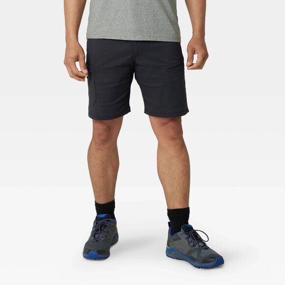 42 Waist - Wrangler Mens 9in Relaxed Fit Outdoor Shorts - Black - Picture 11 of 12